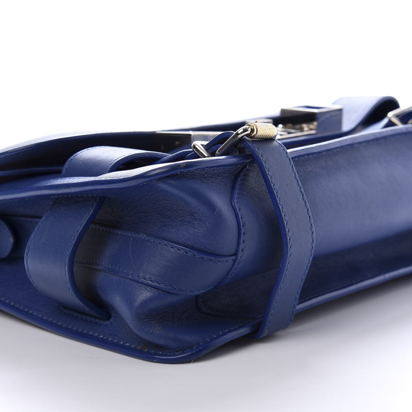 Calfskin PS11 Classic Shoulder Bag Royal Blue