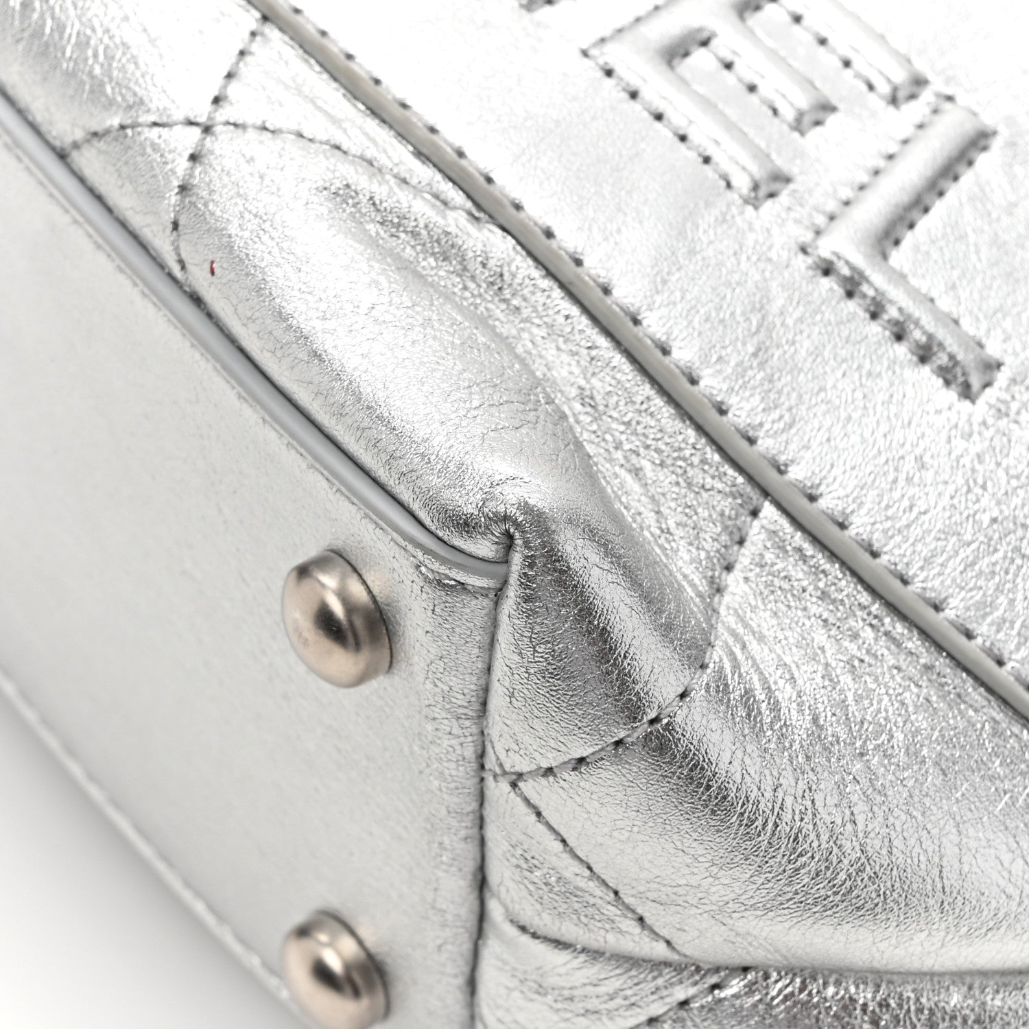 Chanel Metallic Calfskin Stitched CC Club Monaco Tote Silver