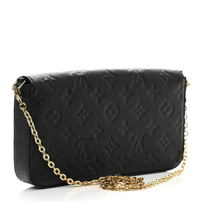Louis Vuitton Empreinte Pochette Felicie Chain Wallet Black 4 of 12