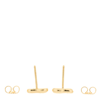 Tiffany 18K Yellow Gold 10mm Elsa Peretti Full Heart Earrings 3 of 4