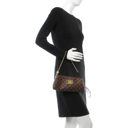 Louis Vuitton Damier Ebene Eva Clutch 3 of 8