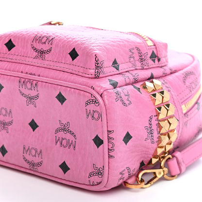 MCM Visetos Side Stud X-Mini Stark Bebe Boo Backpack Pink 8 of 8