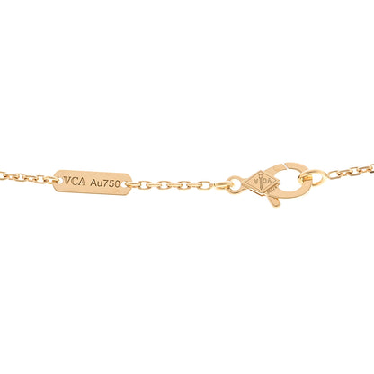 Van Cleef & Arpels 18K Yellow Gold Black Onyx Vintage Alhambra Pendant Necklace 4 of 6