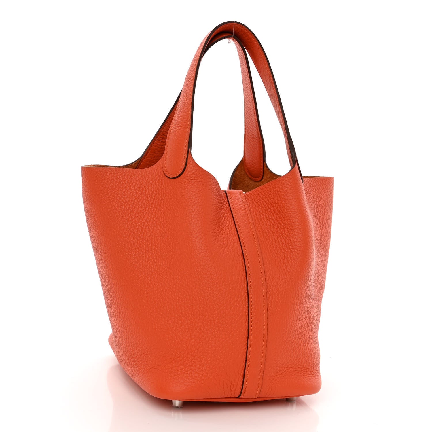 Hermes Taurillon Clemence Picotin Lock 18 PM Orange 3 of 11