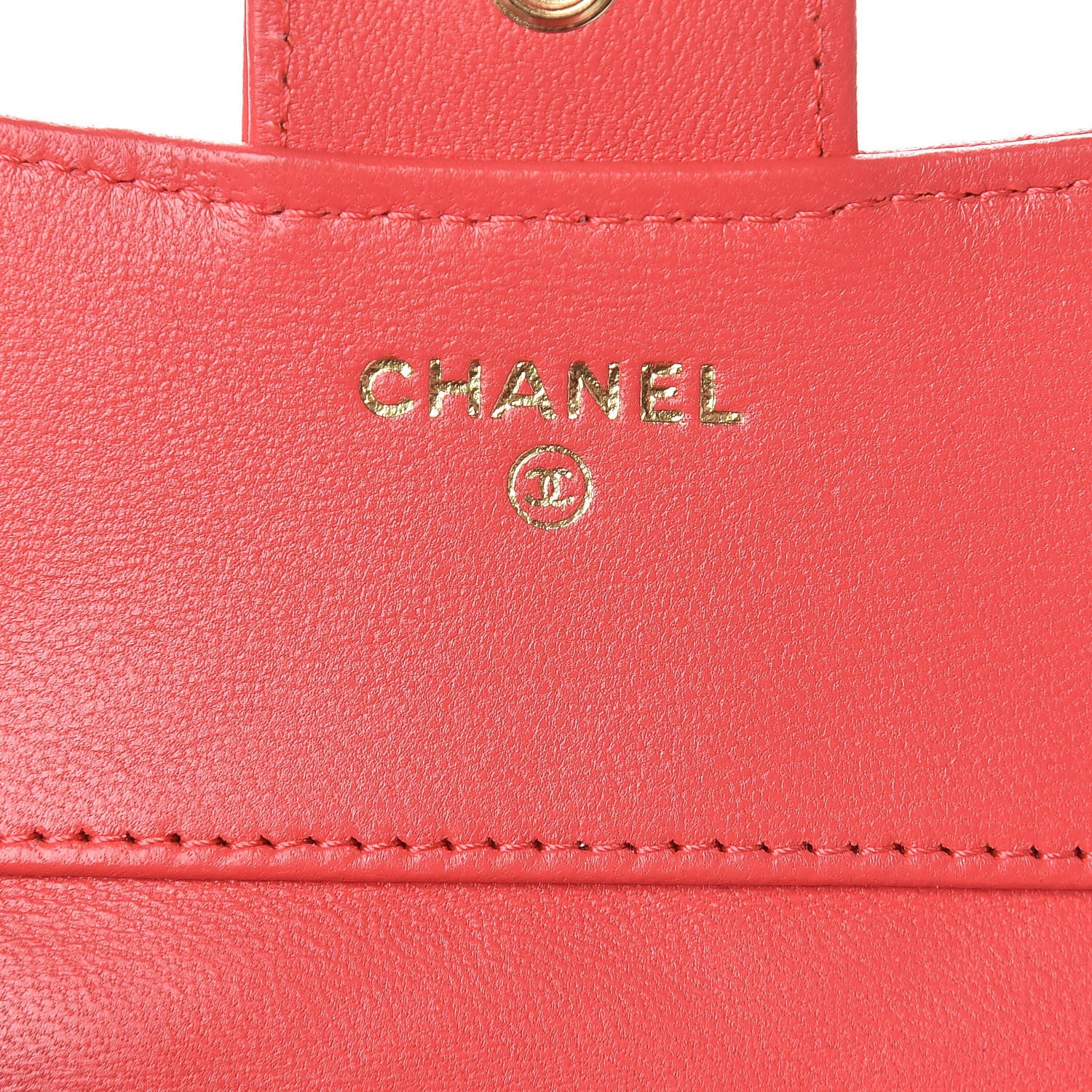 Chanel Lambskin Quilted Small Compact Wallet Red 6 of 10