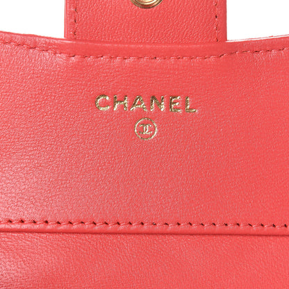 Chanel Lambskin Quilted Small Compact Wallet Red 6 of 10