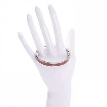 Hermes Enamel Narrow Caleche Bracelet 65 Red 2 of 5