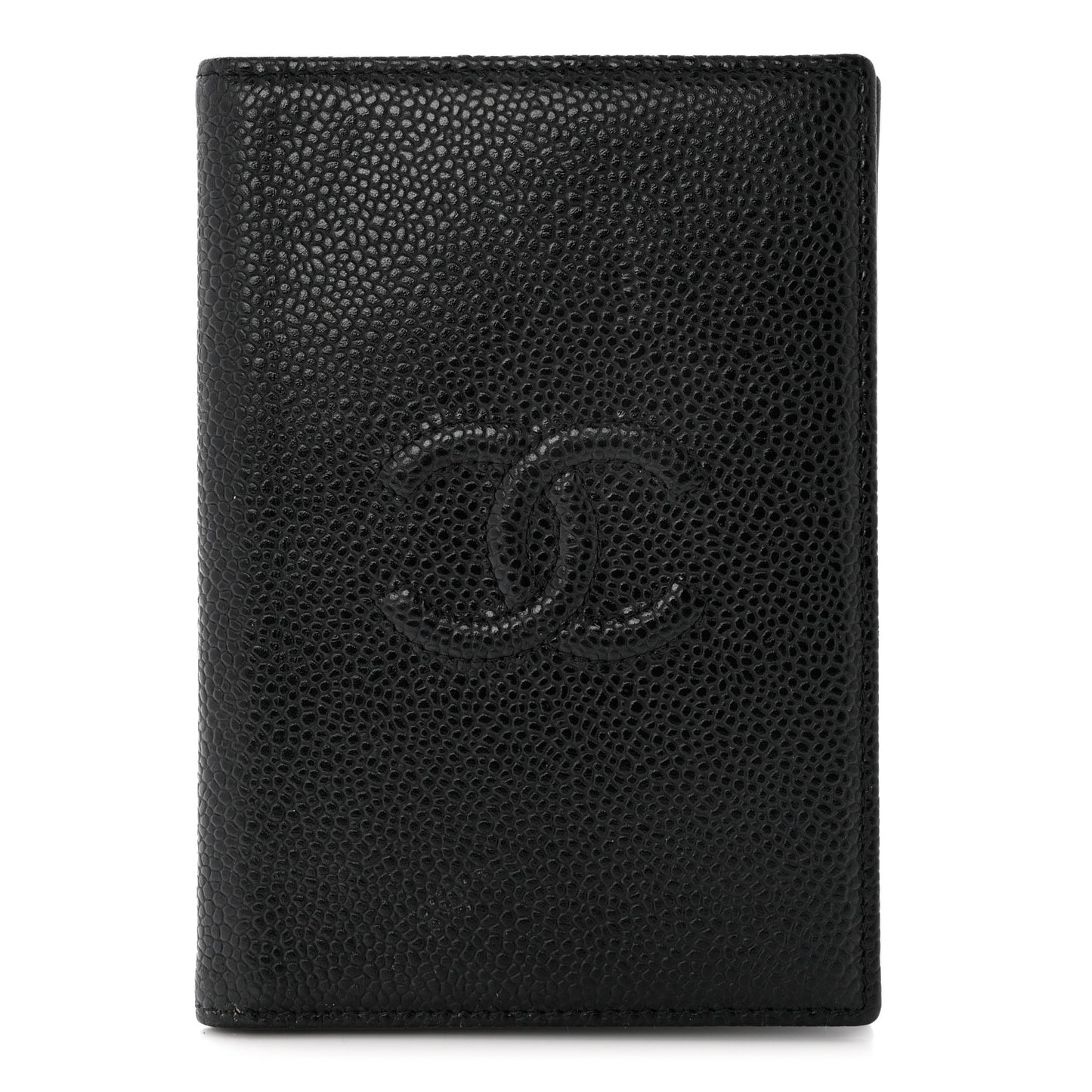 Caviar Timeless Passport Holder Black