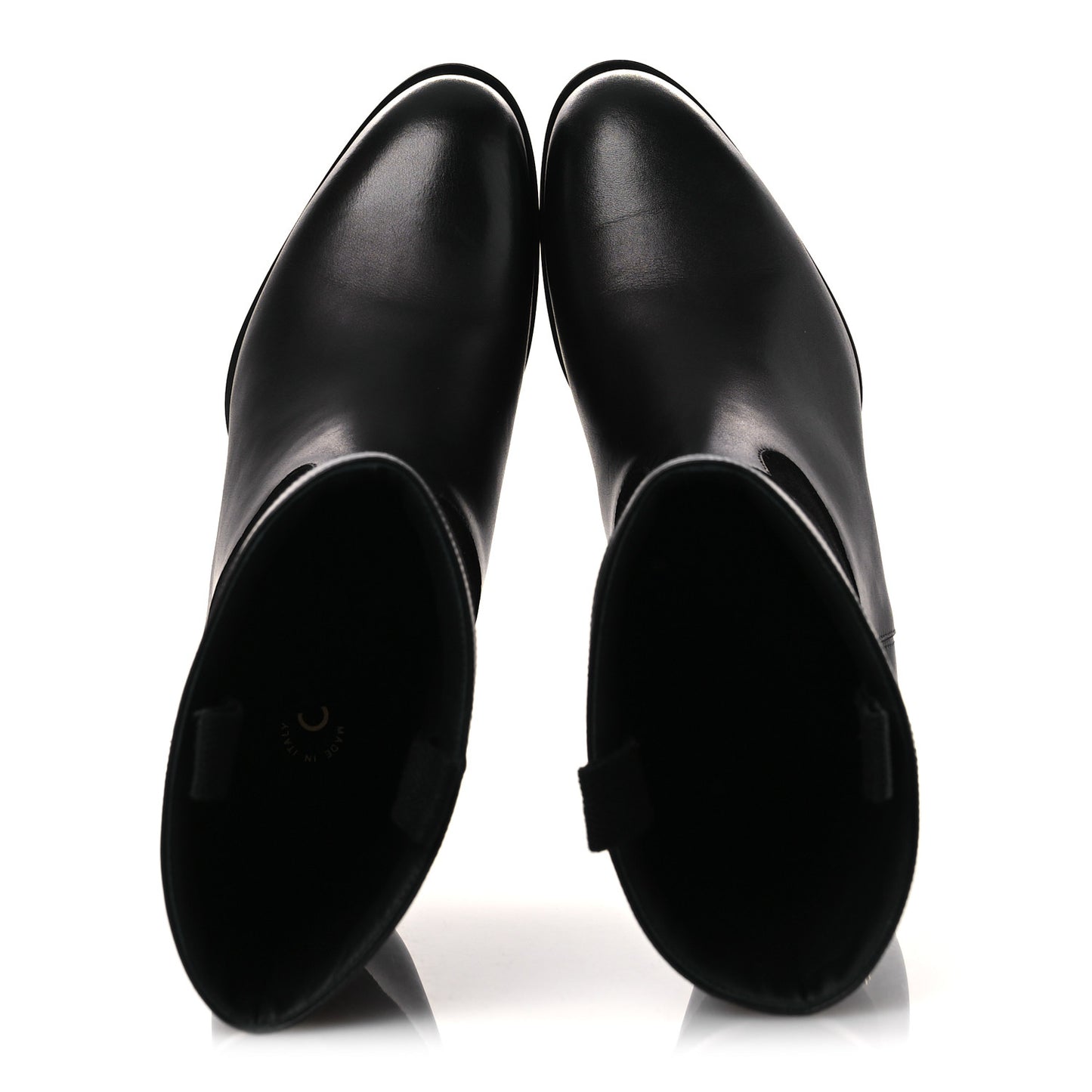 Suede Calfskin CC Short Boots 37 Black