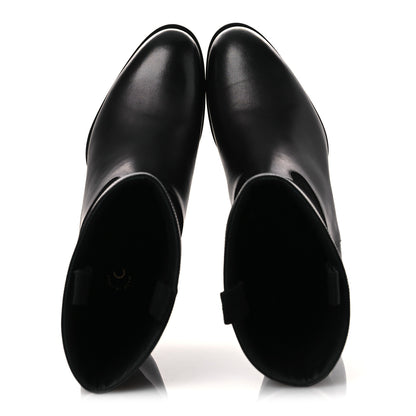Chanel Suede Calfskin CC Short Boots 37 Black 2 of 11