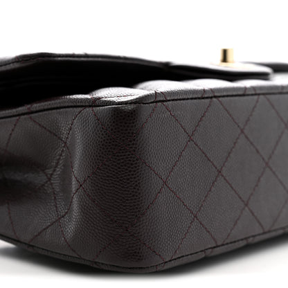 Chanel Caviar Quilted Medium Double Flap Brown 9 of 11
