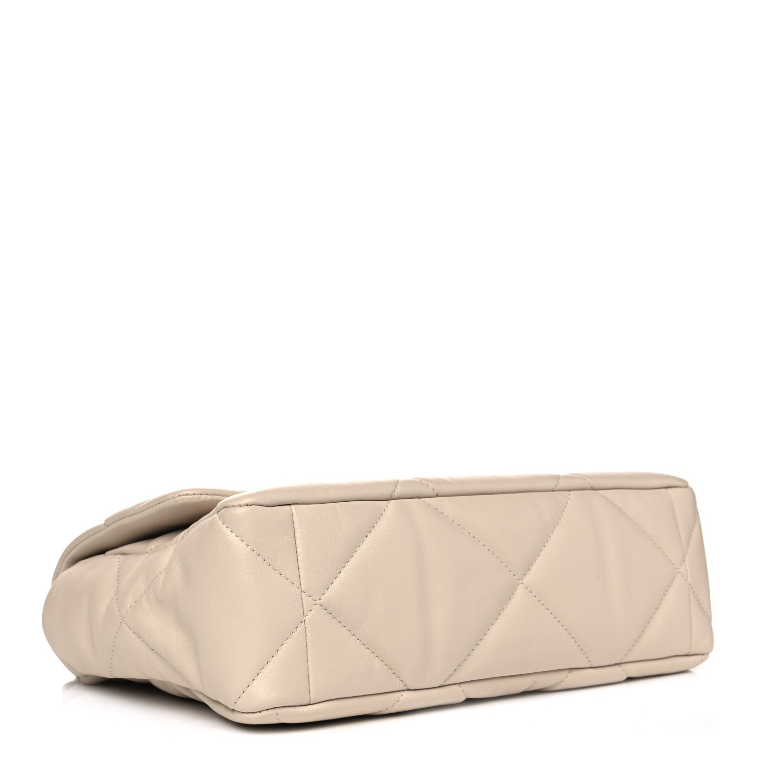 Chanel Goatskin Quilted Large Chanel 19 Flap Beige 3 of 12