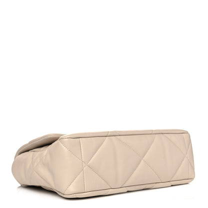 Chanel Goatskin Quilted Large Chanel 19 Flap Beige 3 of 12