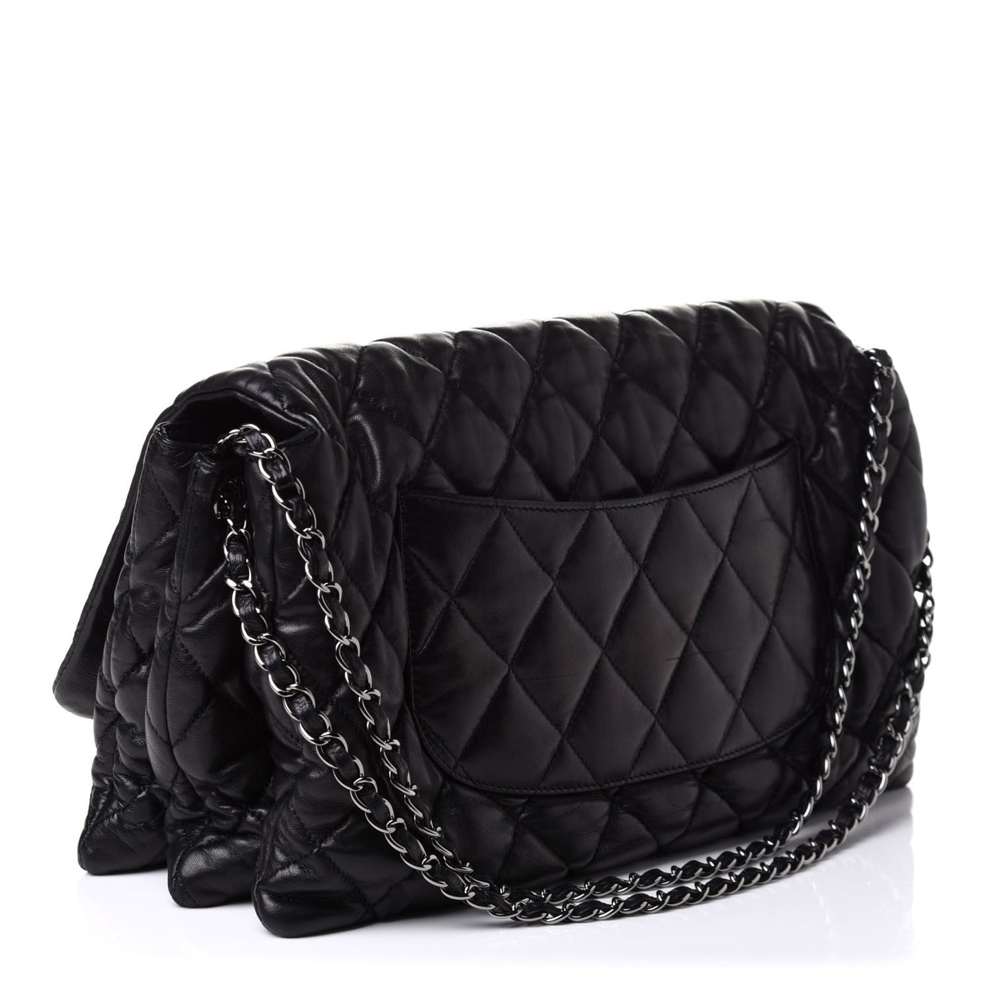 Lambskin Quilted Maxi Chanel 3 Flap Black