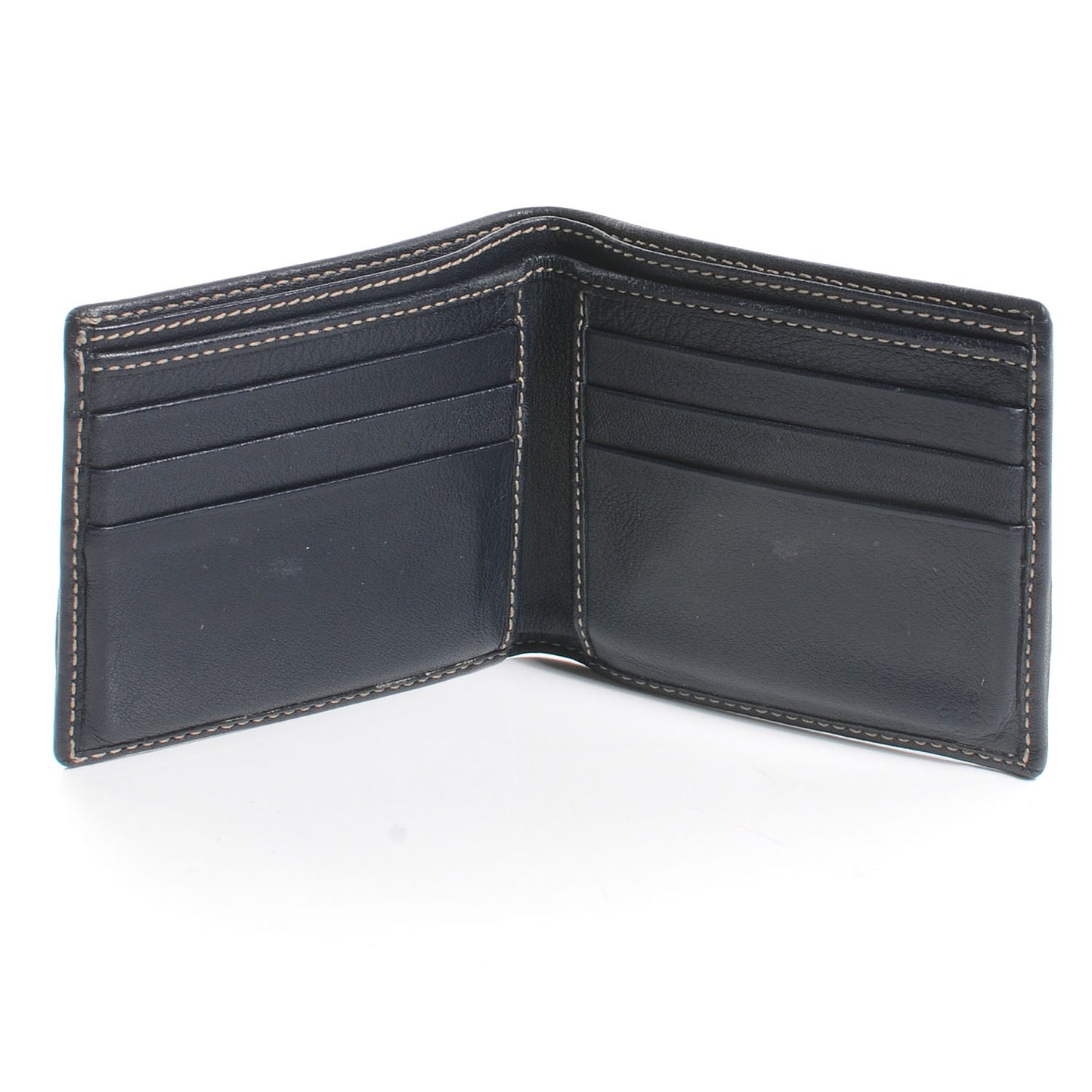 GG Supreme Monogram Web Bi-Fold Wallet Navy