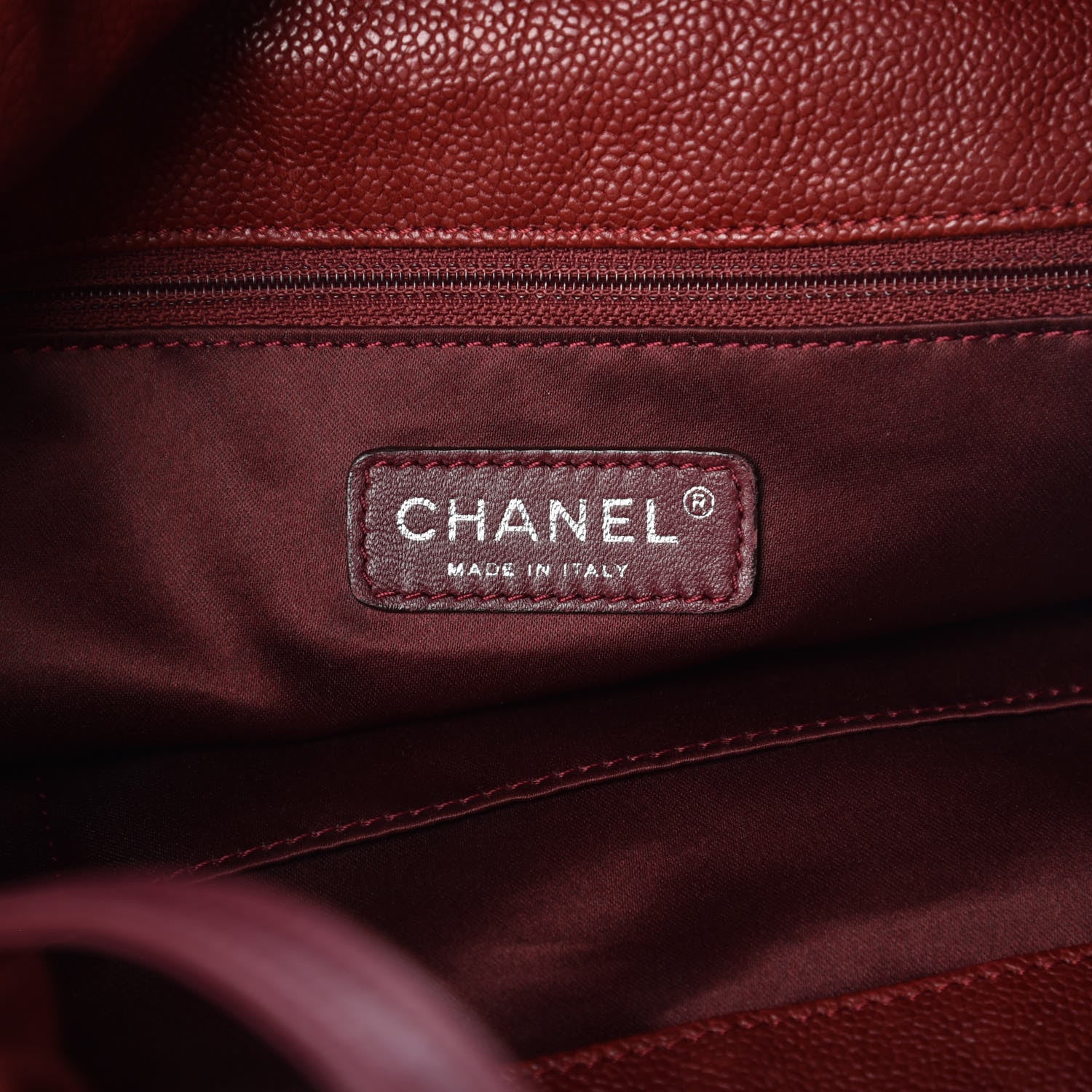 Chanel Caviar Quilted Large Elastic Tote Red 6 of 9