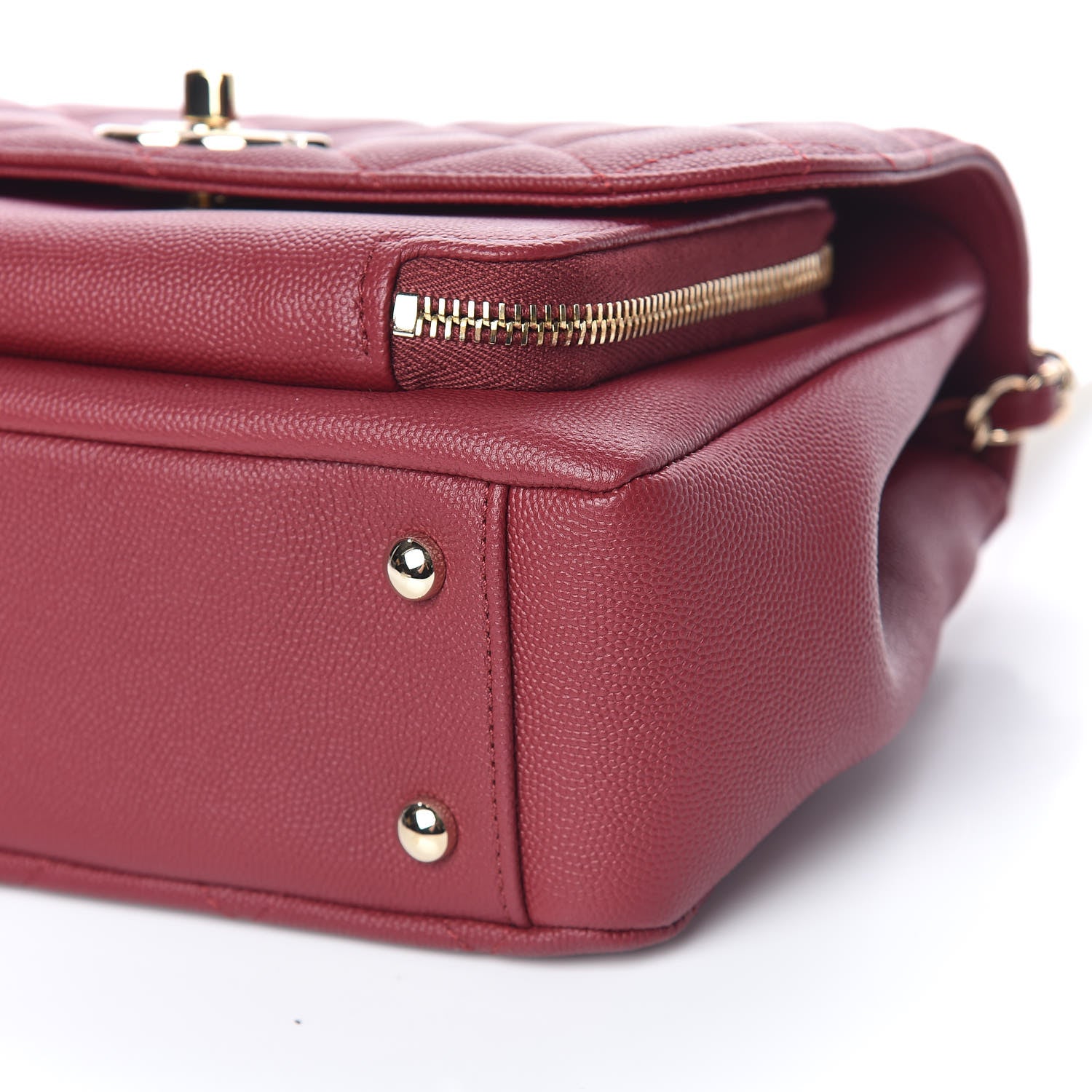 Chanel Caviar Quilted Medium Business Affinity Flap Burgundy 7 of 10