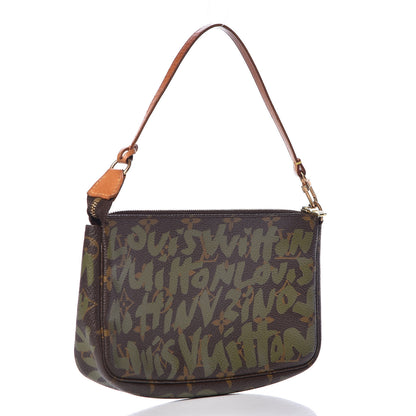 Louis Vuitton Monogram Graffiti Pochette Accessories Kaki 3 of 13