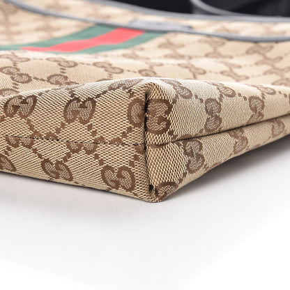 Gucci GG Monogram Web Flat Messenger Bag Black 9 of 9