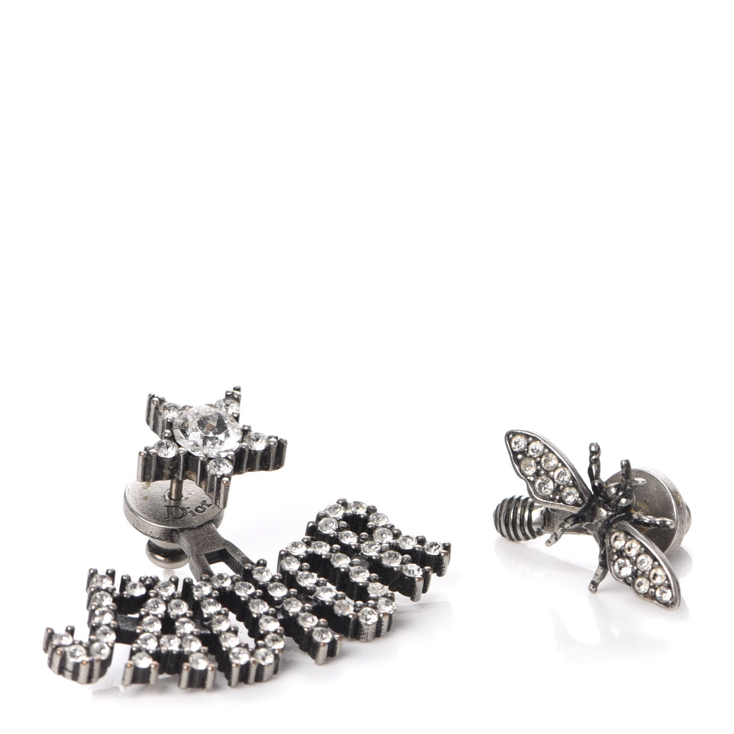 Christian Dior Palladium Crystal J'adior Earrings 3 of 4