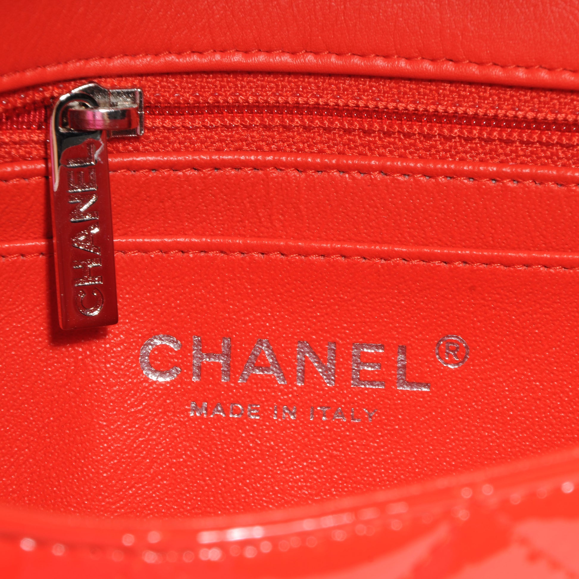 Chanel Patent Quilted Mini Flap Red 7 of 9