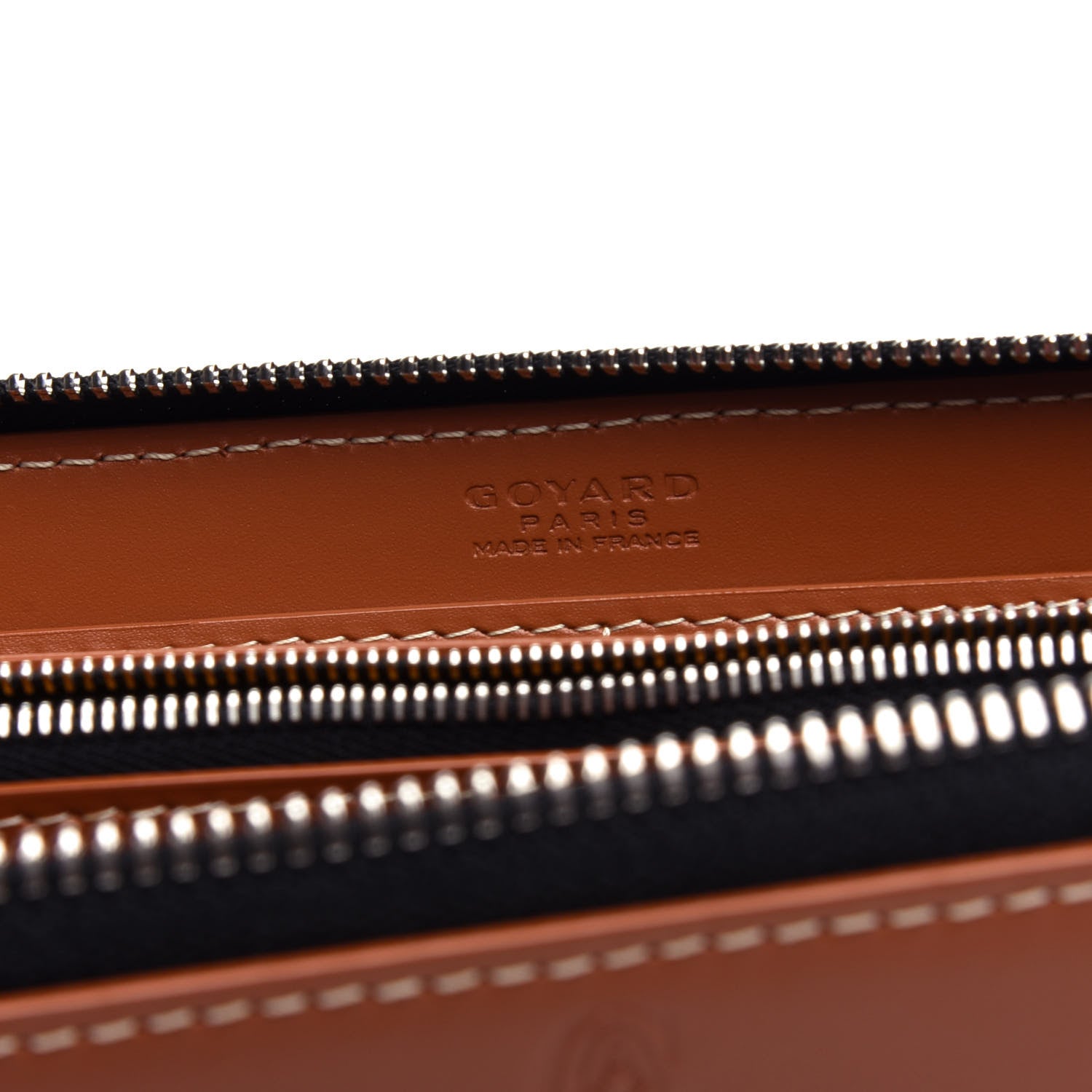 Goyard Goyardine Matignon Zip Around GM Wallet Black Gold 6 of 7