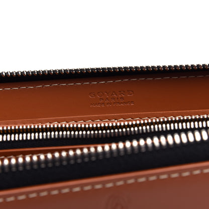 Goyard Goyardine Matignon Zip Around GM Wallet Black Gold 6 of 7