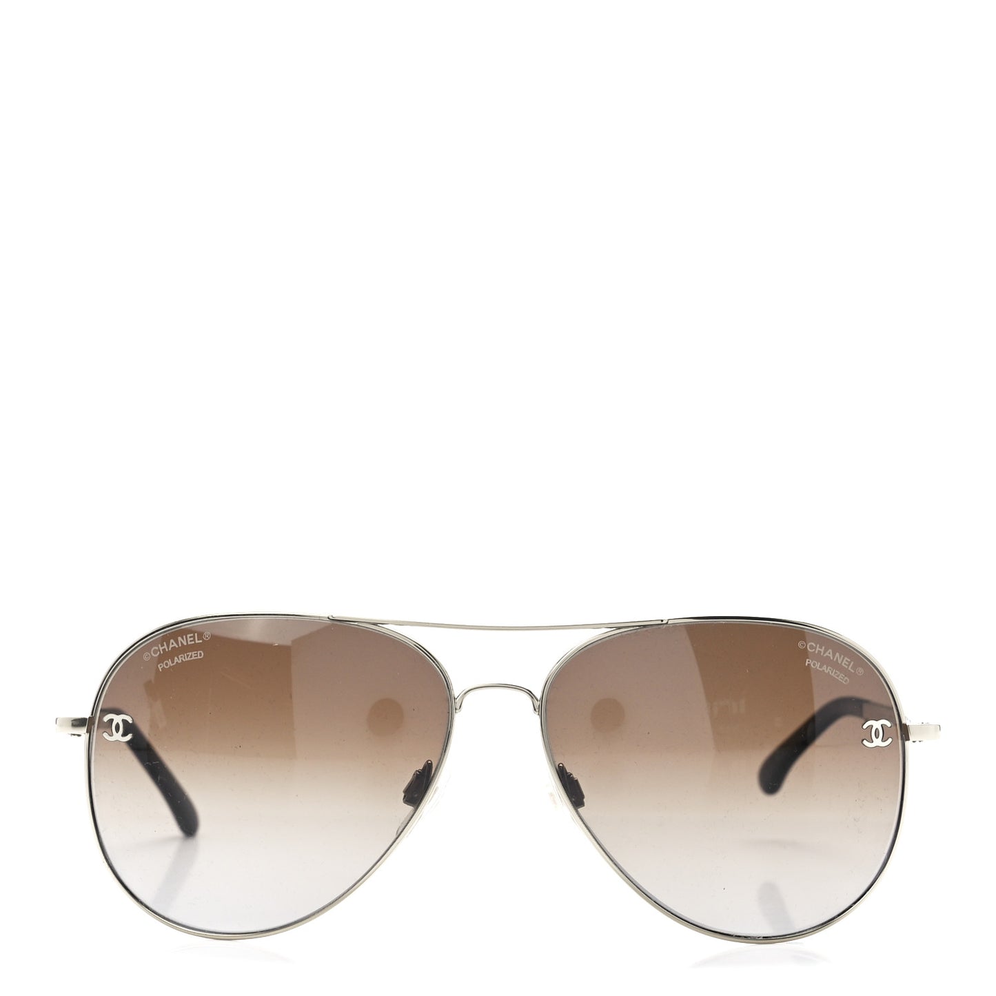 Metal Polarized Aviator CC Sunglasses 4189-T-Q Brown