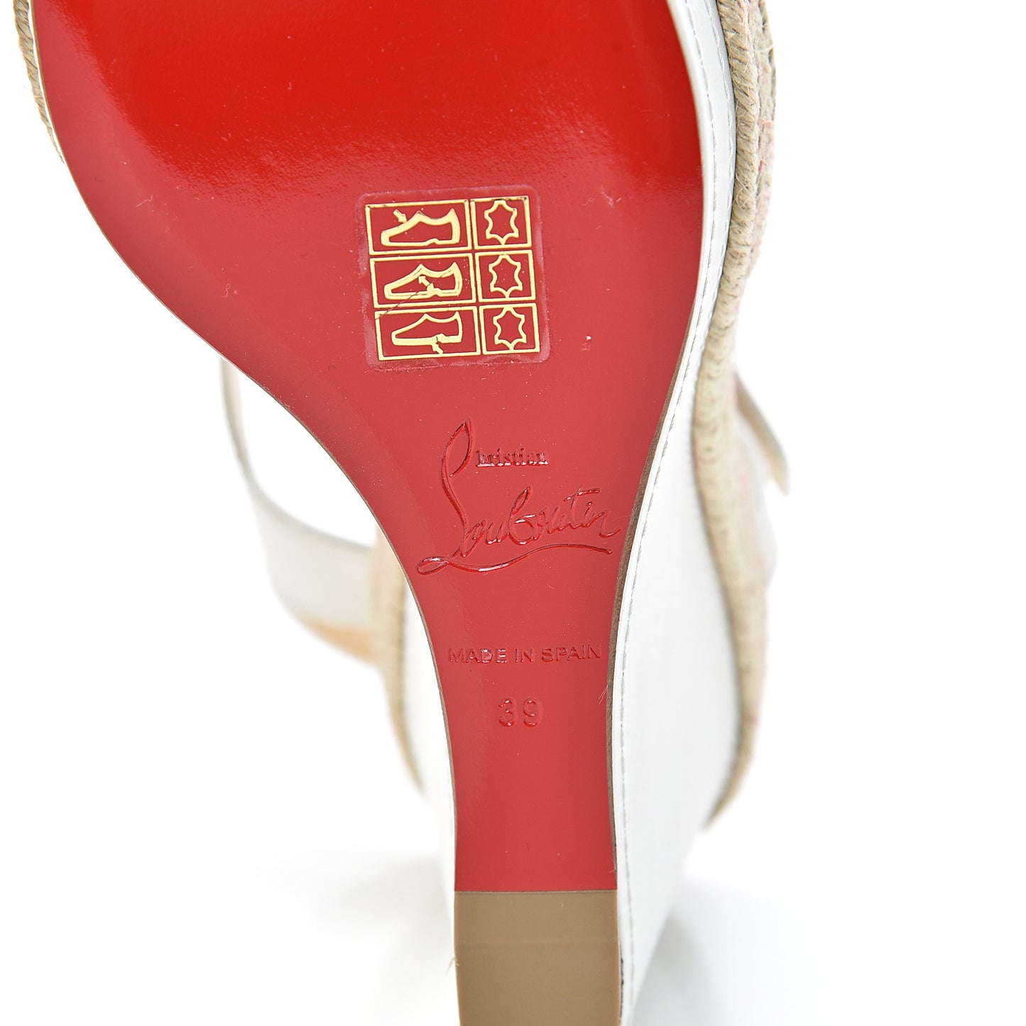 Calfskin Almeria 120 Wedge Sandals 39 Snow