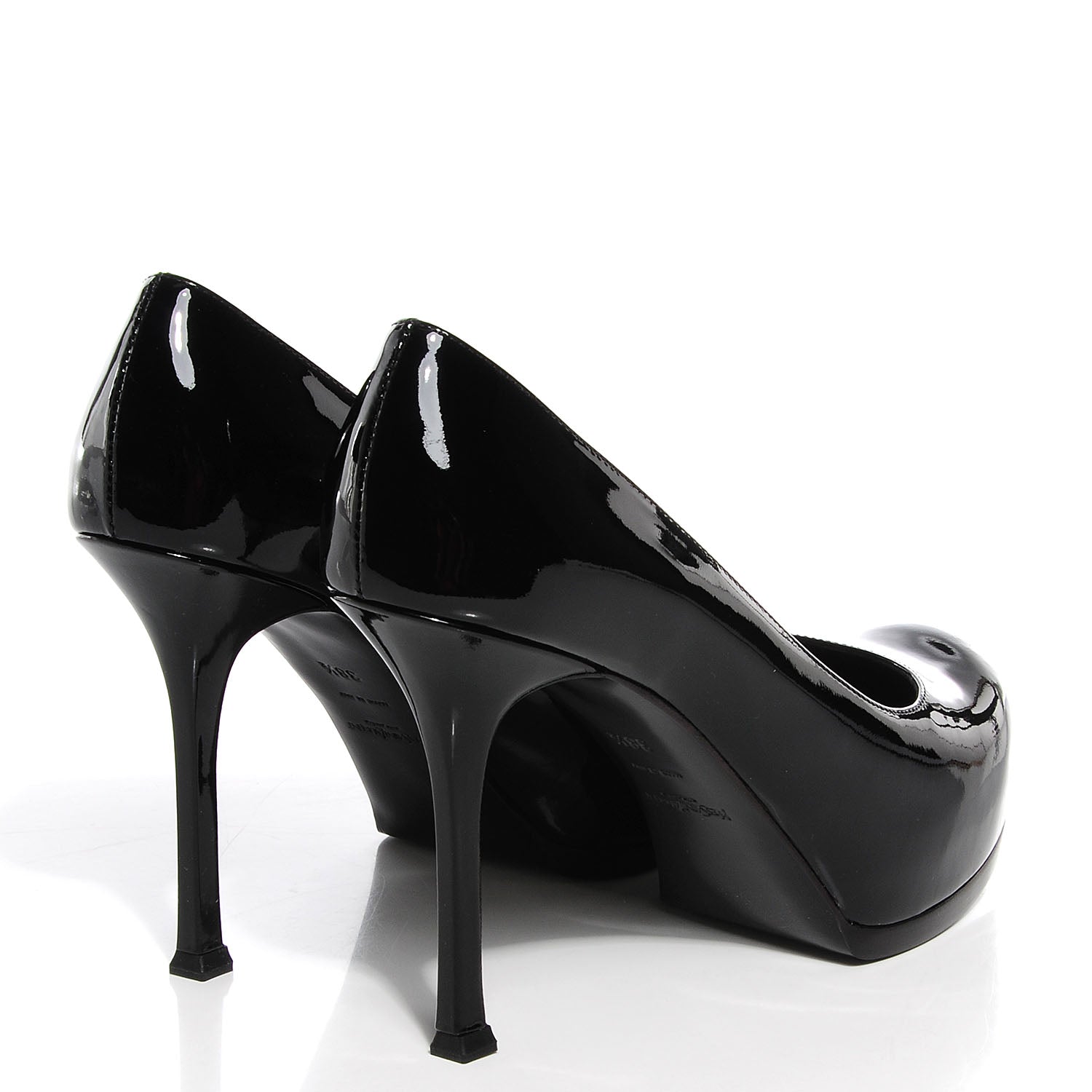 Saint Laurent Patent Vernice Tribtoo 80 Pumps 38.5 Black 4 of 7