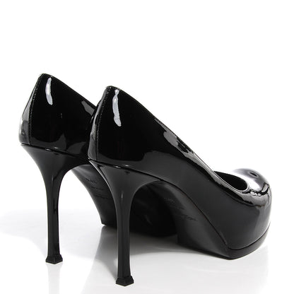 Saint Laurent Patent Vernice Tribtoo 80 Pumps 38.5 Black 4 of 7