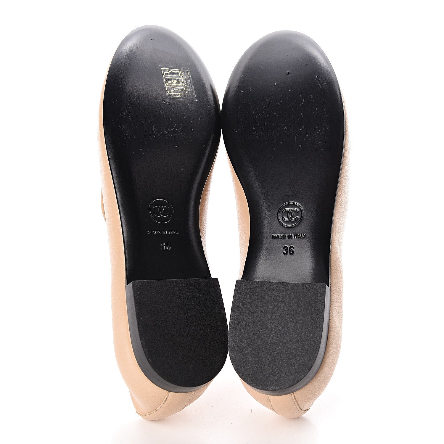 Chanel Enamel Pearl Crystal Lambskin CC Moccasin Loafers 36 Beige 7 of 7
