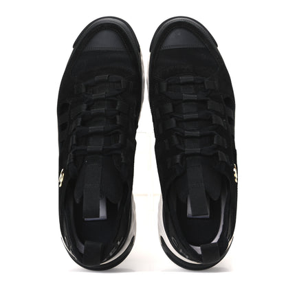 Chanel Velvet Calfskin Mixed Fibers CC Sneakers 39.5 Black 2 of 10