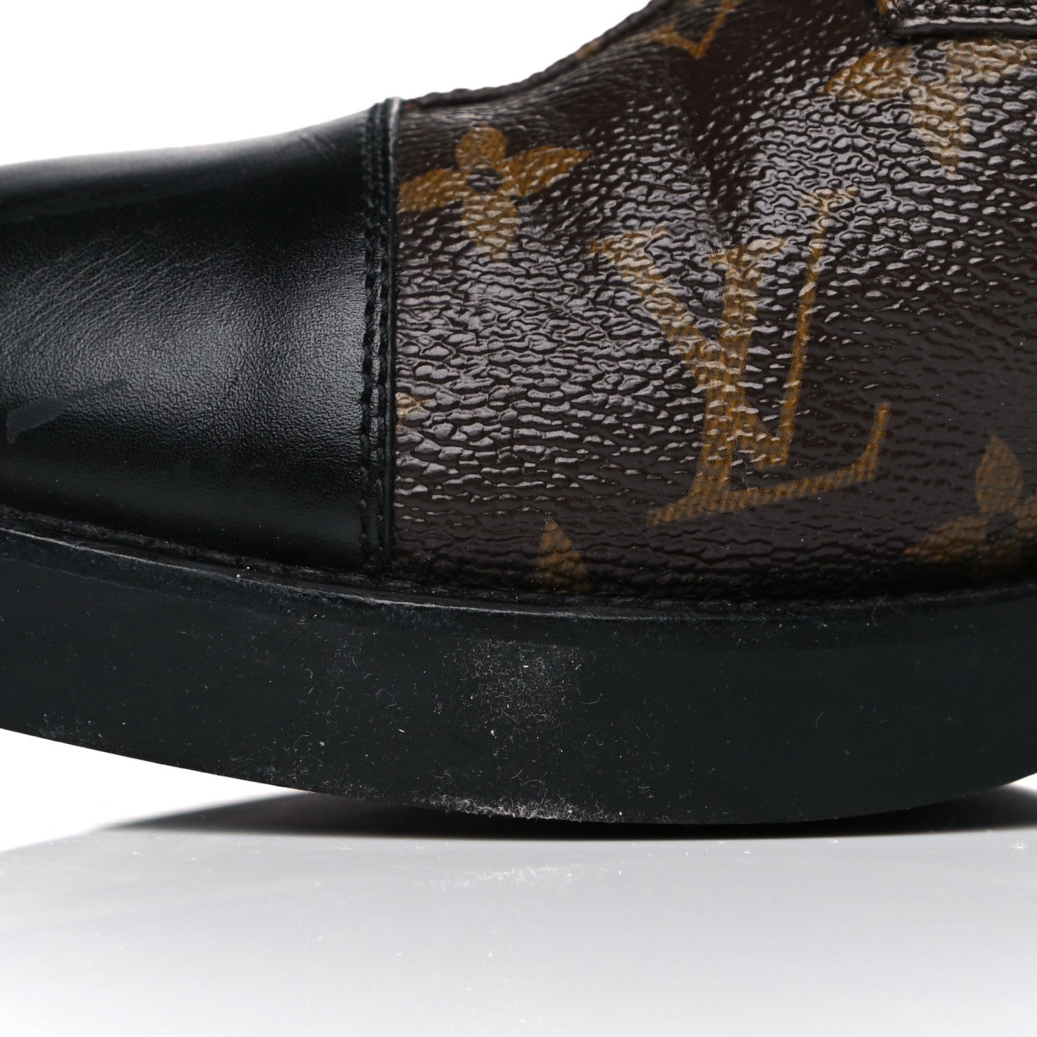 Louis Vuitton Calfskin Monogram Wonderland Flat Ranger Boots 39 Black 11 of 19