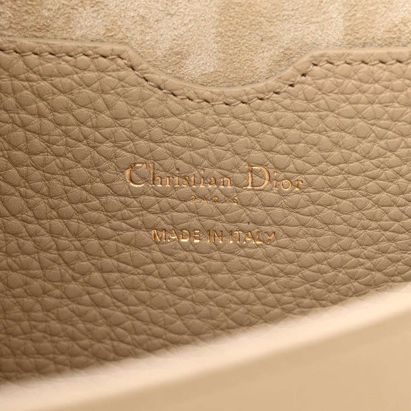 Grained Calfskin Large Bobby Flap Beige