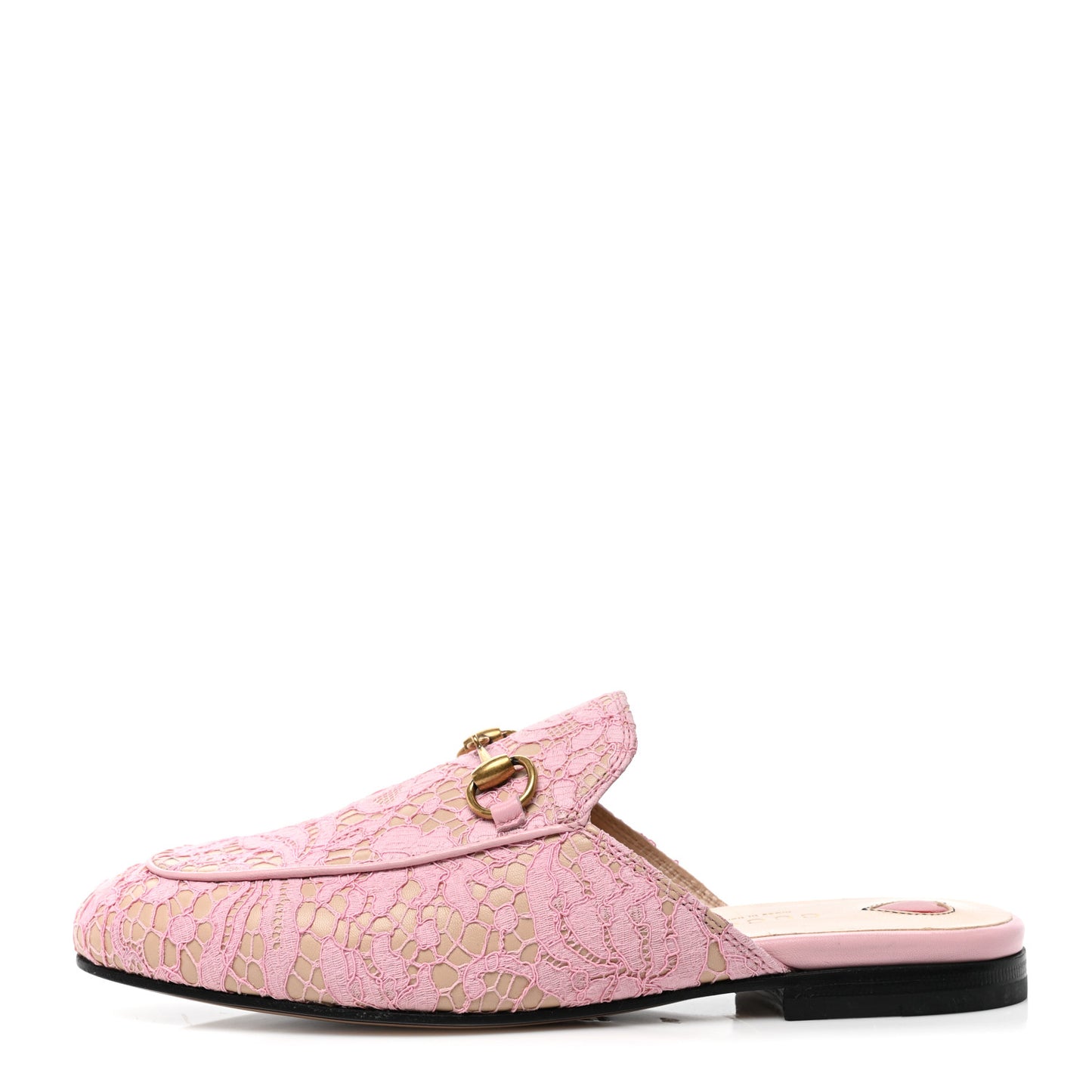 Lace Malaga Kid Womens Princetown Slippers 36 Sugar Pink Skin Rose