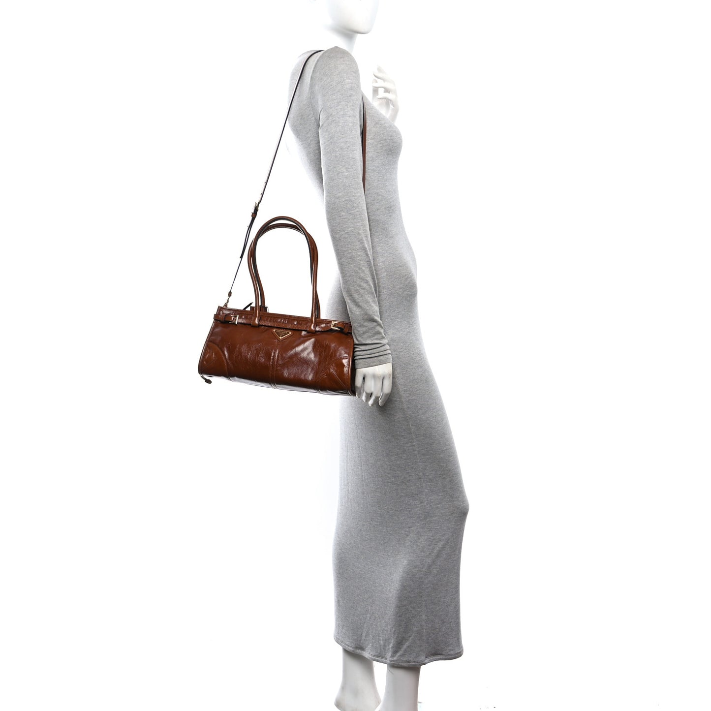 Soft Lux Calfskin Triangle Medium Bonnie Shoulder Bag Palisander