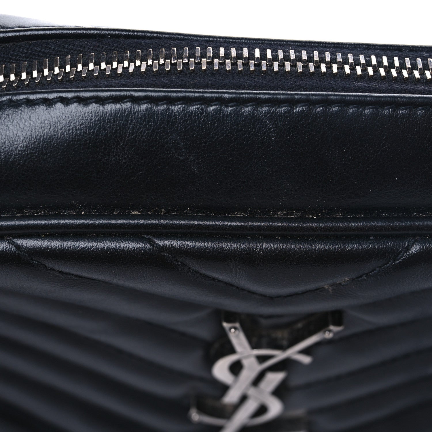 Saint Laurent Calfskin Matelasse Monogram Lou Camera Bag Navy 10 of 10