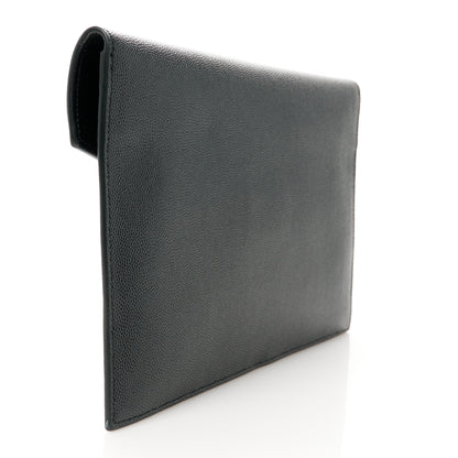 Saint Laurent Grain De Poudre Uptown Pouch Black 3 of 8