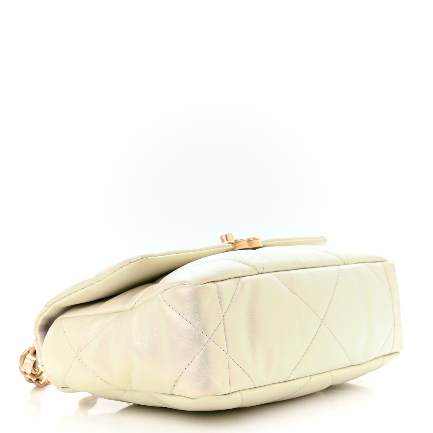 Chanel Iridescent Calfskin Quilted Medium Chanel 19 Flap White 4 of 10