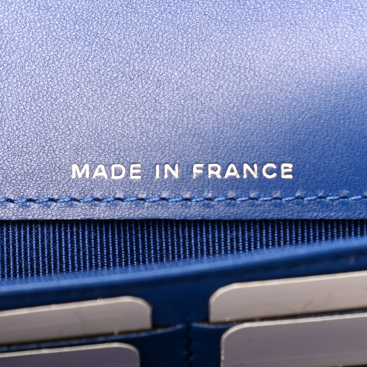 Chanel Lambskin Quilted Large Gusset Flap Wallet Royal Blue 7 of 8
