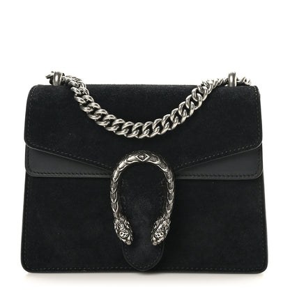 Gucci Suede Mini Dionysus Shoulder Bag Black 1 of 9
