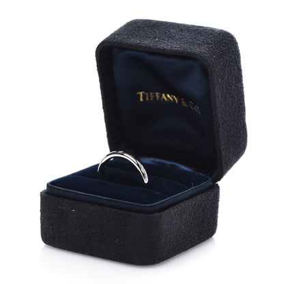 Tiffany Platinum Diamond Elsa Peretti Band Ring 47 4 1 of 7