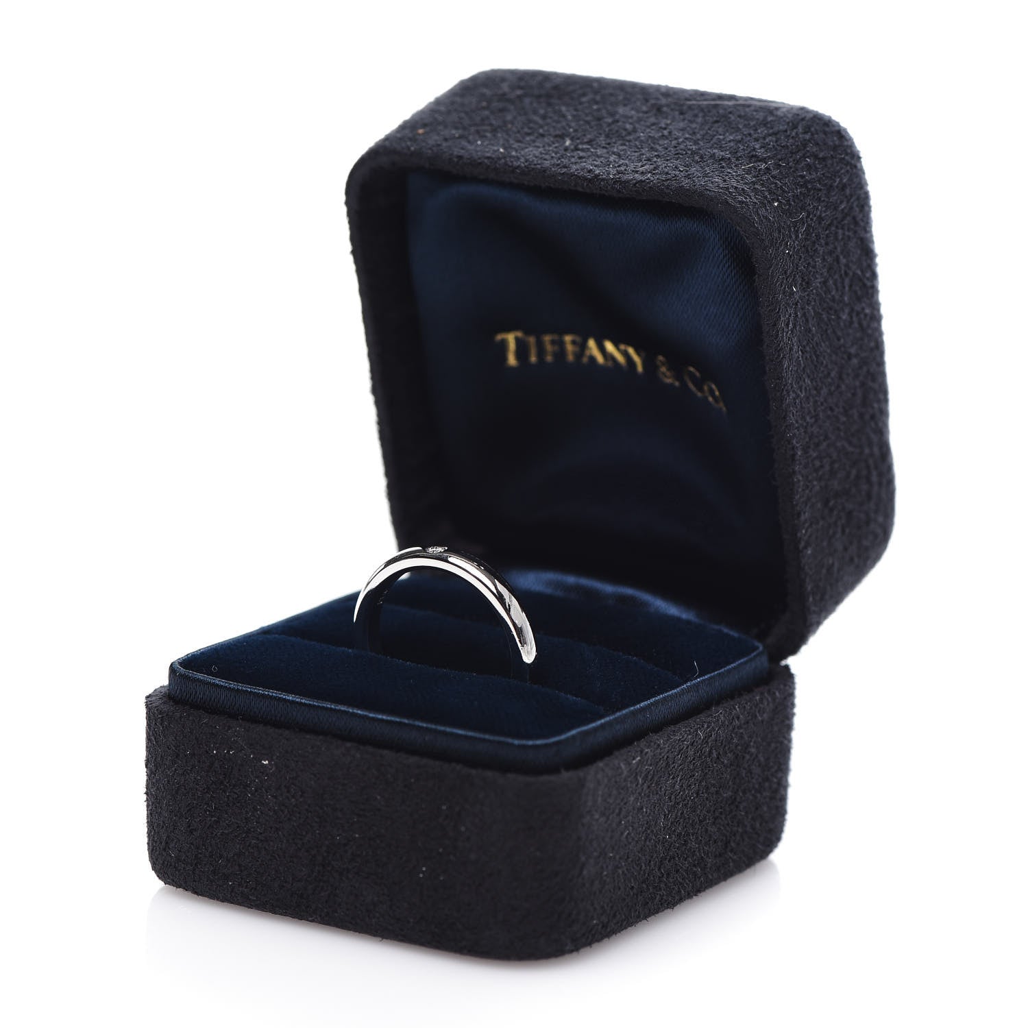Tiffany Platinum Diamond Elsa Peretti Band Ring 47 4 2 of 7
