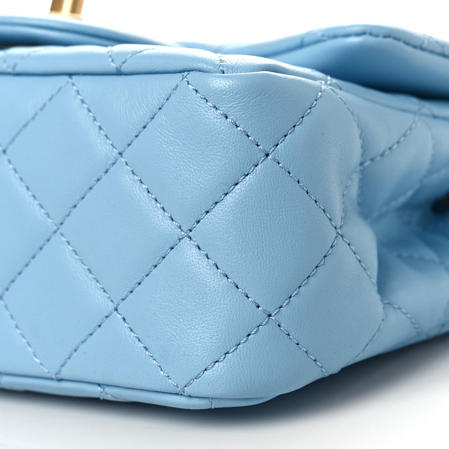 Chanel Lambskin Quilted Mini Pearl Crush Flap Light Blue 9 of 10