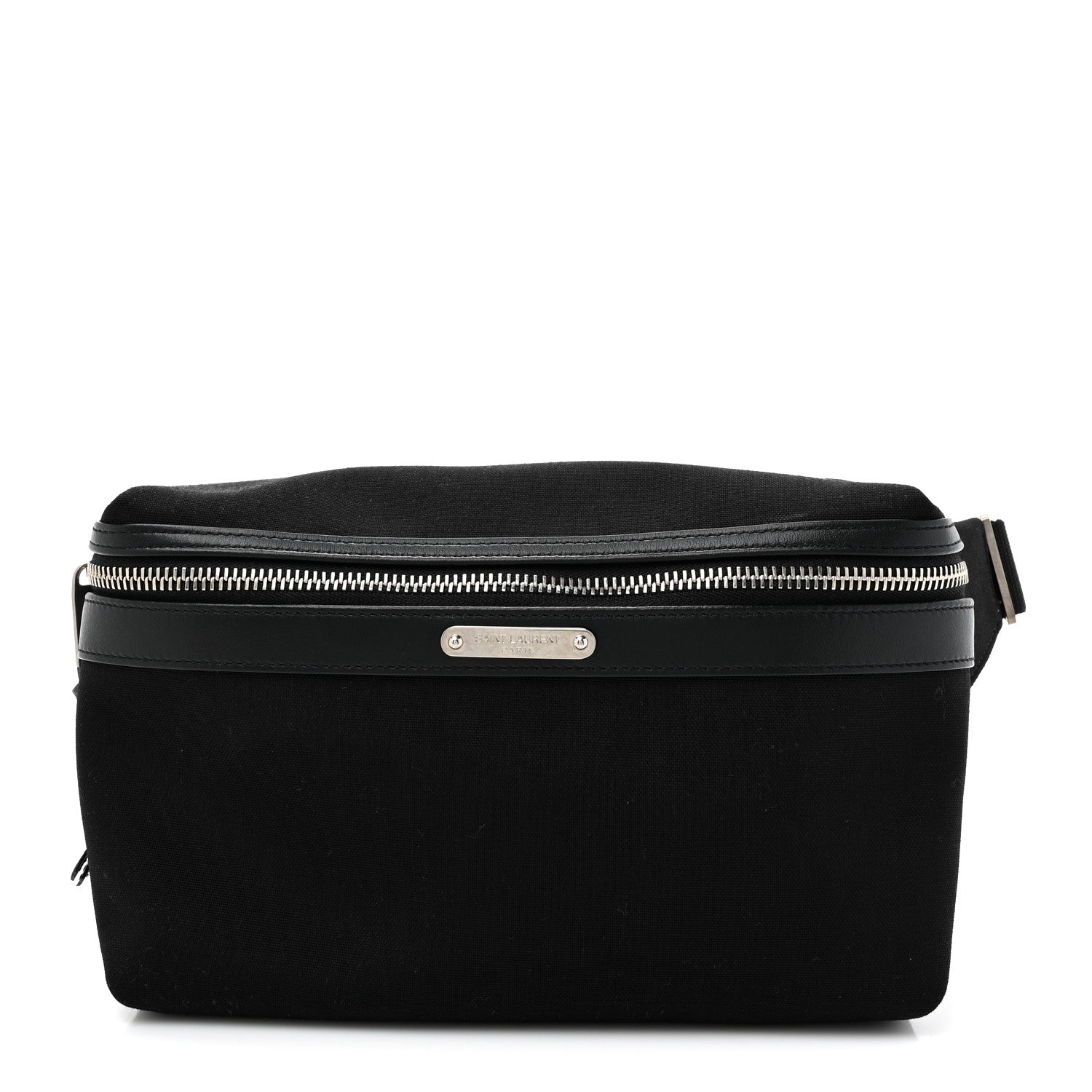Saint Laurent Canvas Calfskin City Belt Bag Black 1 of 10