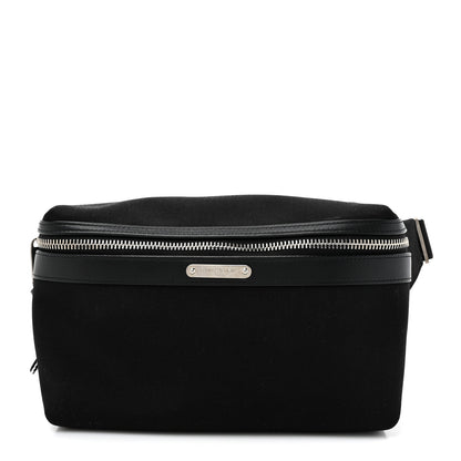 Saint Laurent Canvas Calfskin City Belt Bag Black 1 of 10