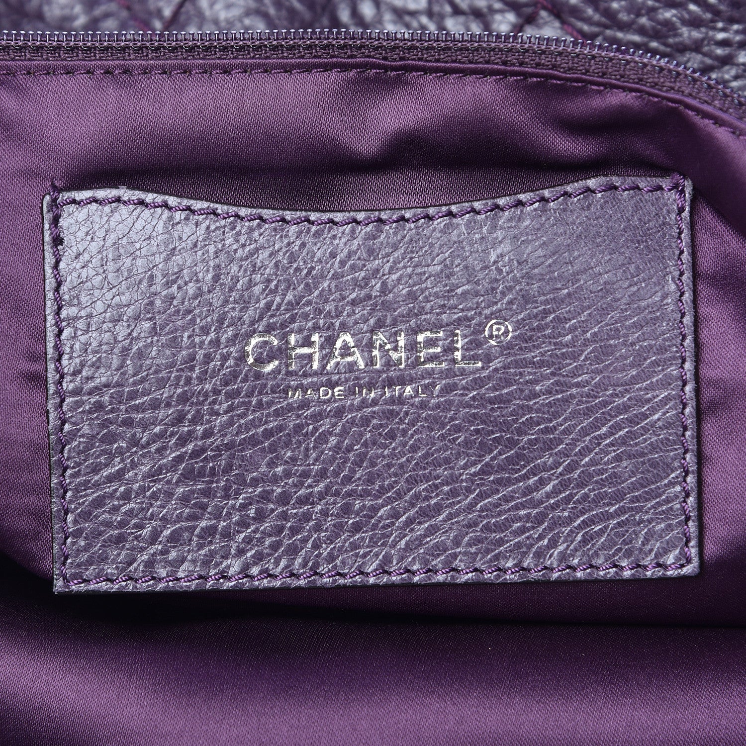 Chanel Glazed Calfskin Large On The Road Tote Purple 7 of 11