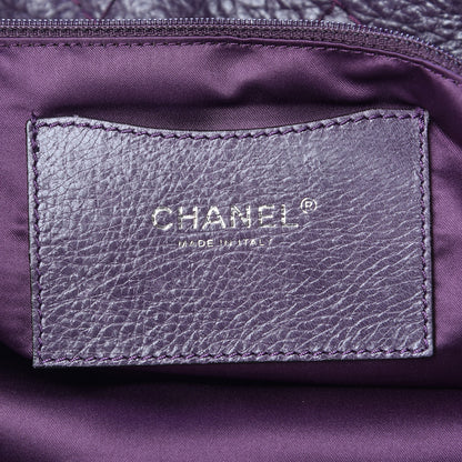 Chanel Glazed Calfskin Large On The Road Tote Purple 7 of 11