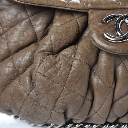 Chanel Washed Lambskin Quilted Medium Chain Around Flap Khaki 9 of 18